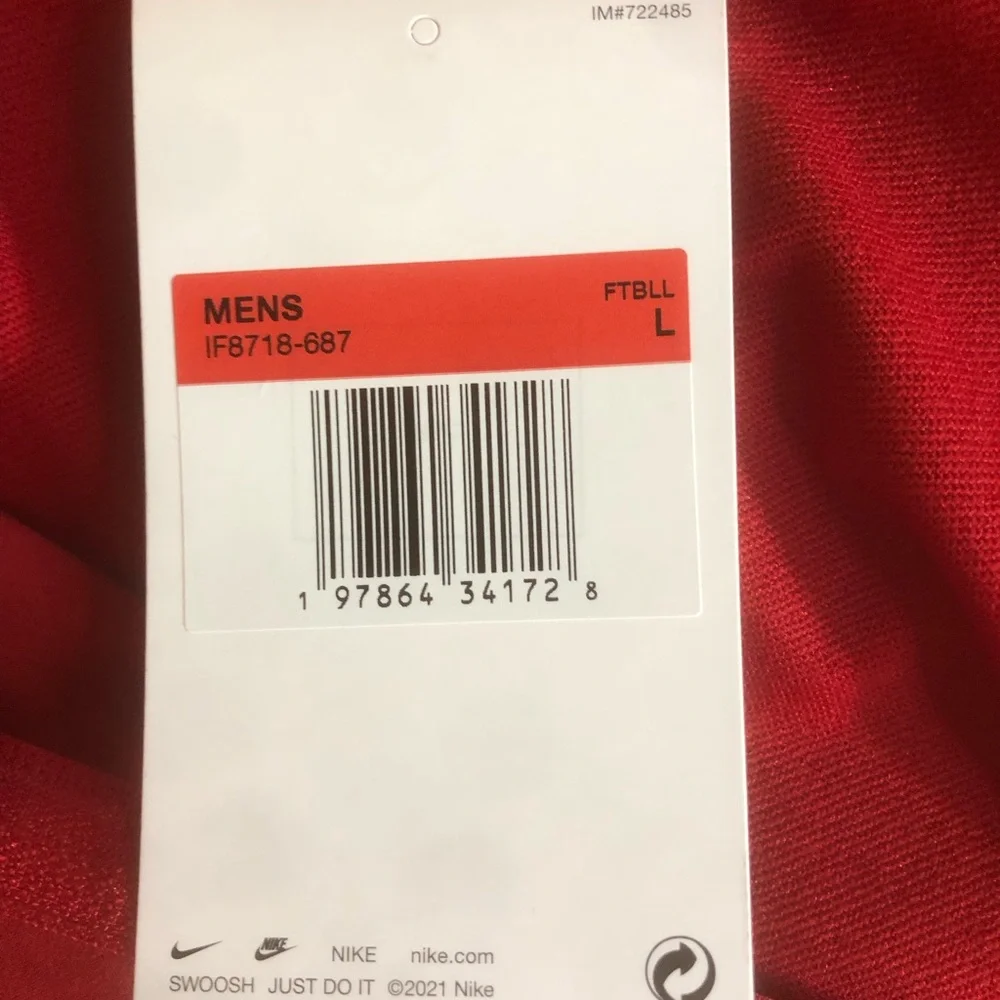 Nike NFL San Francisco 49ers Team Issued PE 1/2 Zip Anorak Jacket Red New
